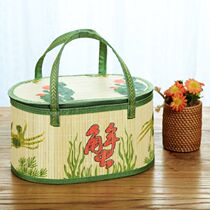 Bamboo basket gift box crab box dumpling egg Mid-Autumn moon cake sausage bamboo basket river crab hairy crab basket