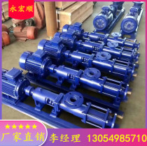Dongguan supply G-type cast iron screw pump Horizontal G-type self-priming screw pump speed screw pump Sludge screw pump