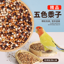 Parrot bird grain feed five-color millet with shell millet Millet mixed grain Xueanfeng peony tiger skin special bird food
