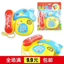 Hot sale new children cartoon puzzle mushroom telephone with light music manufacturers supply childrens toys wholesale