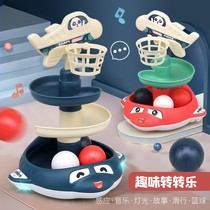 Stacked music baby pitching toy track rolling ball light music story turn music intellectual development early education