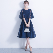 Large size evening dress female fat mm thin 200 pounds 2020 new fat increase noble banquet short dress skirt
