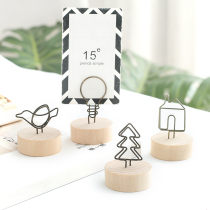 Creative cartoon desktop office furnishings note clip decoration business card holder photo clip cute student simple message clip