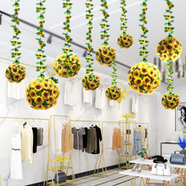 Kindergarten ornaments exhibition hall supermarket shopping mall Sky Flower Ball Ring creation layout roof roof ceiling hanging decoration