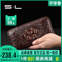 sl crocodile leather wallet mens Thai leather handmade long clutch business casual crocodile handbag high-end