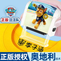 Paw Patrol childrens name stamp Waterproof name sticker embroidery Kindergarten name stamp Custom student print School uniform