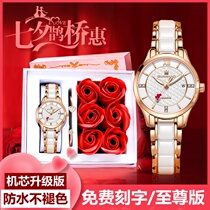 Guanhao famous ceramic watch female ultra-thin mode of simple temperament fashion waterproof light luxury niche brand watch