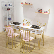 Nail art table Special price Economy table and chair set workbench Single double Simple modern double Simple Nordic