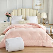 Golden shell home textile warm thick double quilt core winter quilt White pink warm and comfortable quilt winter