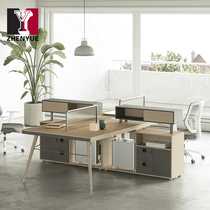 Financial office desk office staff simple modern station cross screen staff 4 teachers accounting