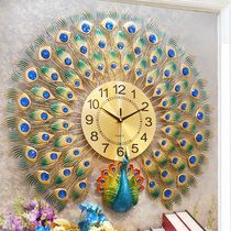 Love makeup Peacock Clock wall clock living room personality creative fashion European atmosphere electronic home silent quartz clock