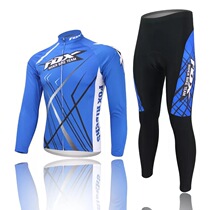 Blue F0X spring and autumn breathable perspiration mountain self-propelled single team equipped with long sleeve cycling suit suit men and women