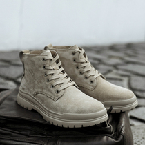 Mens Martin boots Mens overalls boots high-end autumn new leisure Youth retro desert boots British style mens shoes