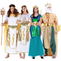 Adult Egyptian pharaoh Cleopatra clothing Roman traditional clothing Ancient Greek myth goddess clothing Couple cos clothing