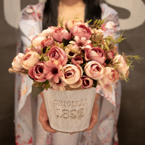 American set dried flower iron decorative flower simulation flower living room decoration table flower arrangement fake flower small potted ornaments