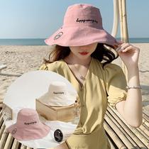 Double Sided Fisherman Hat Lady Summer Day Ensemble Great peak out of the sun Sun Hat Sunscreen Pure Color Cap Child Tide Bucket Cap