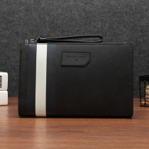 Luxury handbag mens clutch leather envelope casual large capacity Mens bag clutch zipper head layer cowhide
