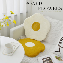 Flower cushion on the ground ins Net red window round butt pad chair cushion memory Cotton Office cushion sedentary women