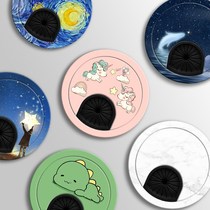 Computer desk threading round hole cover desktop cord box sealing cover desk decorative ring opening hole piercing thread box