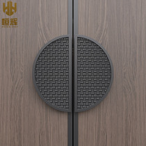 Customize the new Chinese semi-circle handle glass door imitation antique bronze gate handle single double open door round door handle