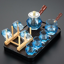 Glass tea set set Household Kung Fu tea cup teapot Small tea table Simple living room office guest tea making supplies