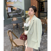 Li Carefree Micro Fat Mm Big Code Casual Suit Jacket Womens Clothing Spring Design Sense Loose 100 Touch Temperament Little West Suit