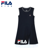 FILA Fila childrens clothing girls dress 2021 summer new childrens medium and large childrens style pleated loose skirt