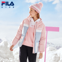 FILA File Girl Thickened Casual Down Clothing Winter New Great Child Light Sport White Duck Suede Jacket