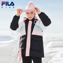 FILA File Fairchild Clothing Girl Tooling Eiderdown Clothes Winter New Childrens Long Style Thickened Warm Jacket