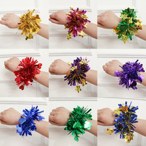 Kindergarten performance decoration children dance wrist flower sequin cheerleaders June 1 sports bracelet girl boy