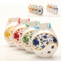Jingdezhen ceramic whistle six-hole musical instrument Ocarina 6-hole treble alto C-shaped beginner to send teaching materials