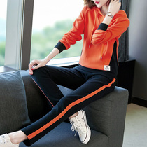 2022 Spring Autumn Season New High-end Casual Sportswear Suit Women Nameplate Foreign Gas Minus age Fashion Weater Two sets