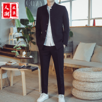Mid-Spring and Autumn Mountain suit mens Hanfu retro style fashion brand self-cultivation Chinese style ancient costume youth Chinese Tang suit