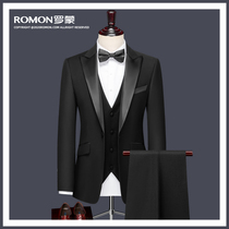 Romon Gentleman dress show Groom Best Man dress Tashto Suit Slim suit suit for men