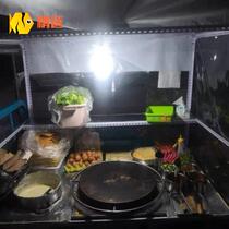 Tricycle stalls fried skewers breakfast night market barbecue electric snack cart stainless steel commercial sale of cold skin