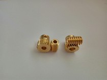 Micro worm gear 0 5 mold 20 teeth copper worm gear spot 1:20 turbine turbine Rod combination set