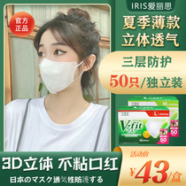 Japan 3d three-dimensional mask students thin breathable female autumn sunscreen white mouth and nose mask Alice dustproof