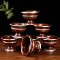 Handmade carved pure copper water supply bowl Tibetan Buddhist supplies Buddhism water supply Cup Nepal holy water cup medium