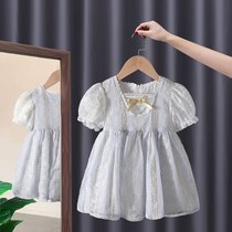 Girls summer clothes 2021 New Lolita skirt childrens foreign style dress baby baby bubble sleeve princess dress