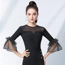 Danbaolo waltz top womens dance clothing flared sleeves new dance clothes National standard dance practice clothes beautiful dance clothes