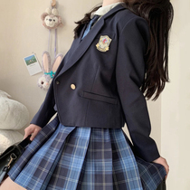 Genuine JK uniform set full set of original dress autumn and winter female student suit jacket long sleeve badge lattice dress