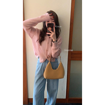 FCY studio pink knit cardigan 2022 design sensation small crowdspring slim cut short 100 hitch