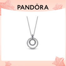 Pandora Signature pavé with beaded pendant necklace necklace 392308C01