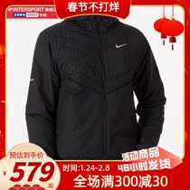 NIKE Nike cotton-padded jacket men's 2022 spring new black hooded jacket sportswear cotton-padded jacket DD5645