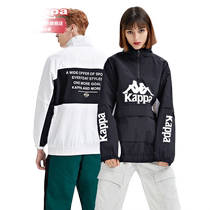 Kappa Kappa Kappa windbreaker 2021 new couple mens and womens woven coat half zipper jumper stitching sweater