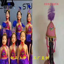 Xixia Drum baby girl performance costume National costume Xinjiang dance costume Uighur dance costume Shake sound Zijin dance