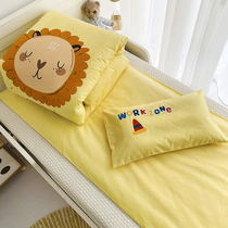  Newborn kindergarten nap special cotton core-containing six-piece childrens quilt cover cotton three-piece baby bed quilt