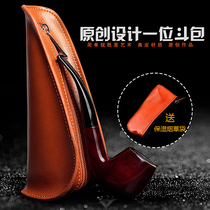 FIREDOG original design A pipe bag portable leather single bucket bag large capacity pipe accessories 