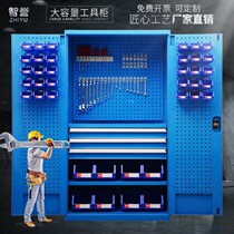 Zhiyu heavy tool cabinet tin cabinet workshop hardware multifunctional double door drawer factory locker parts Cabinet