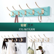 Cloakhood hooks Wall hanging wardrobe clothes row of strip walls hanging hanger door rear hanging clothes hook punch hole-free